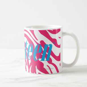 Taza De Café Magenta de la cebra