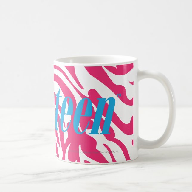 Taza De Café Magenta de la cebra (Derecha)