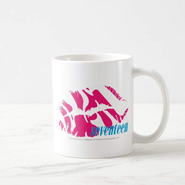 Taza De Café Magenta de la cebra (Derecha)