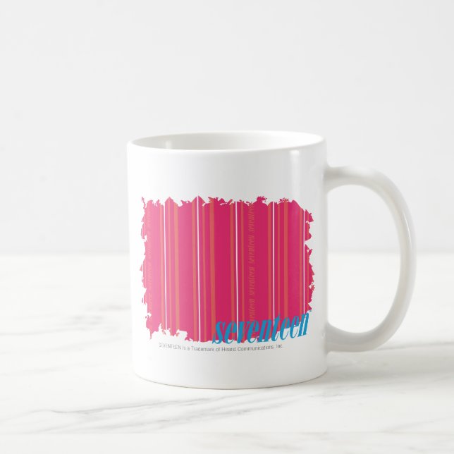 Taza De Café Magenta fina 2 de las rayas (Derecha)