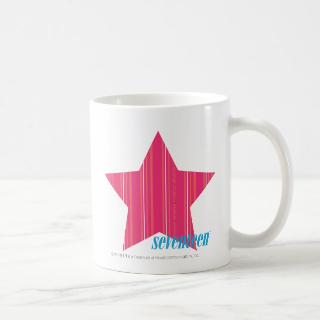 Taza De Café Magenta fina 3 de las rayas (Derecha)