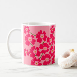 Taza De Café Magenta potencia de las flores rosadas
