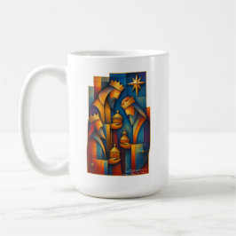 Taza De Café Magi Geométrico - Estrella de Navidad de los Tres 