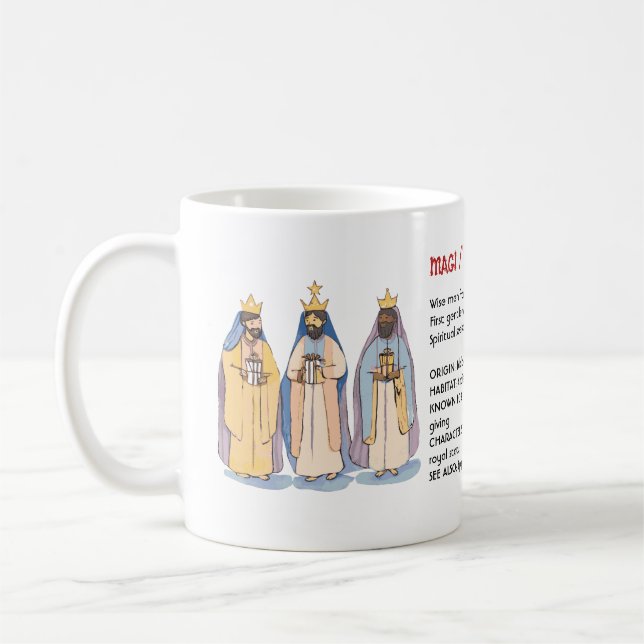 Taza De Café Magi, tres sabios regalos de epifanía, cristiano (Izquierda)