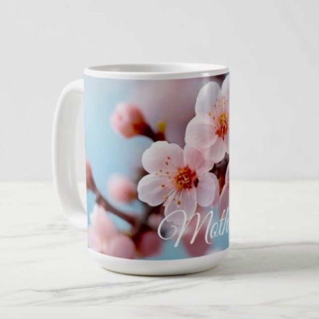 Taza De Café Magia de Flor de Cerezo Rosa (Subido por el creador)
