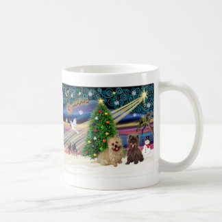 Taza De Café Magia de Navidad-Pareja de Cairn-trigo+atigrado