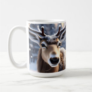 Taza De Café Magia de renos: Cierre del compañero leal de amigo