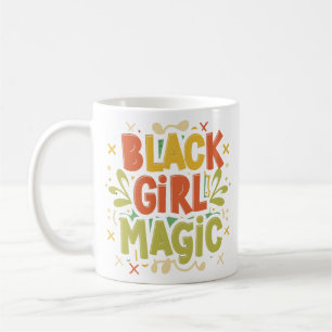 Taza De Café Magia del Chica Negro: Fuerza, belleza y excelenci