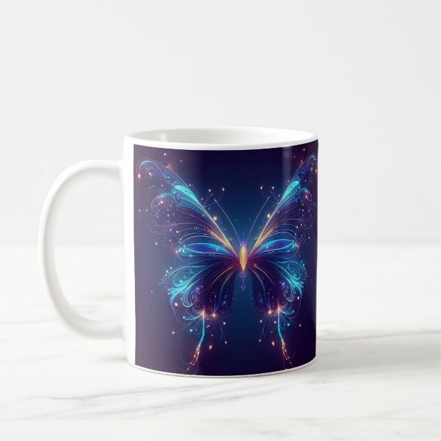 Taza De Café Magia luminosa de mariposa Café (Izquierda)