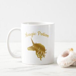 Taza De Café Magia Potion Gold Unicorn Mug