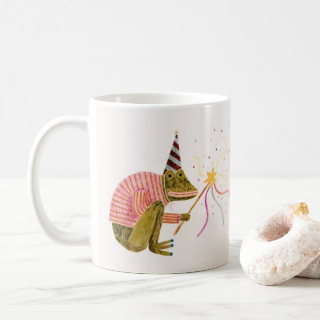 Taza De Café Magic Frog Whimsical Mug (Con donut)
