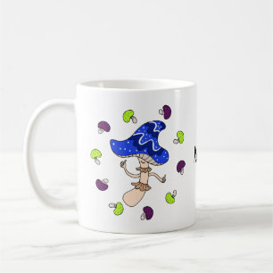 Taza De Café Magic Mushroom Lover Weird Extraño nombre personal