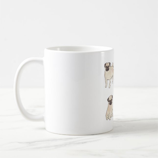 Taza De Café Mágica de Pug (Izquierda)