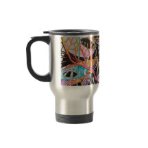 Taza de café mágica del viaje de las setas