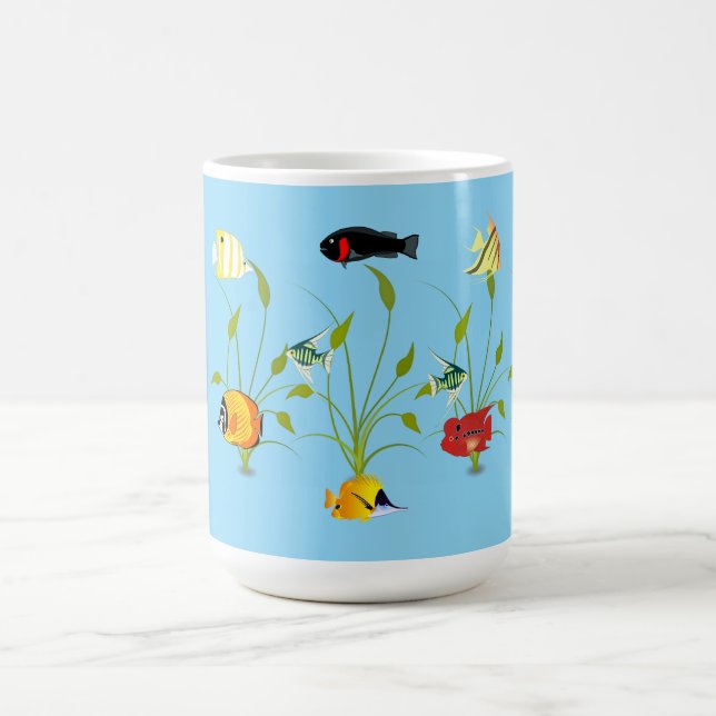 Taza De Café Magical Fish and Plants Ocean Coffee Cup (Centro)