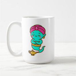 Taza De Café Magical Kawaii Djinn - Espíritu neón