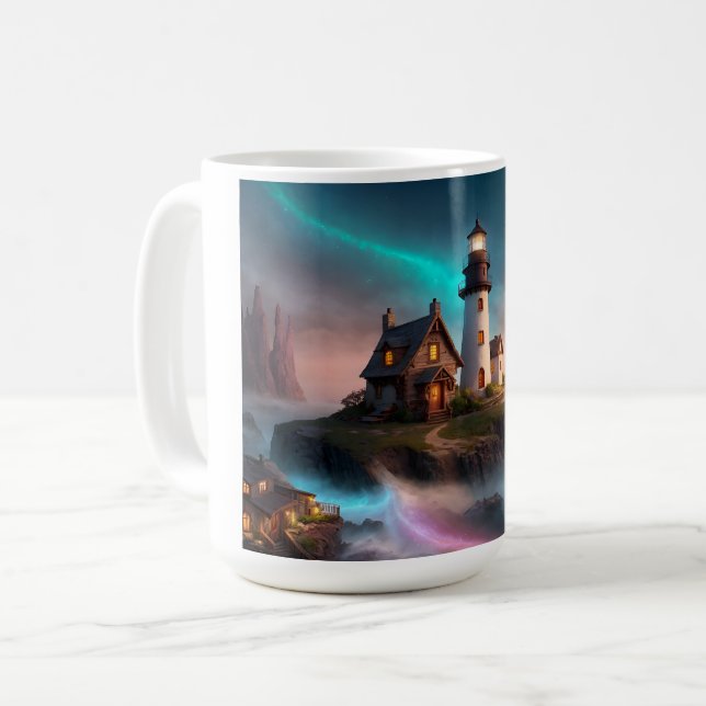 Taza De Café Magical Lighthouse Scene (Anverso izquierdo)