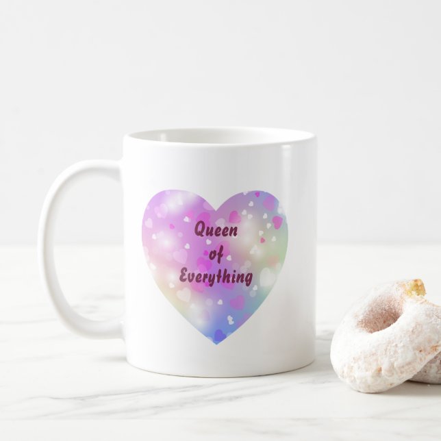 Taza De Café Magical Pink Heart Pattern Mug (Con donut)