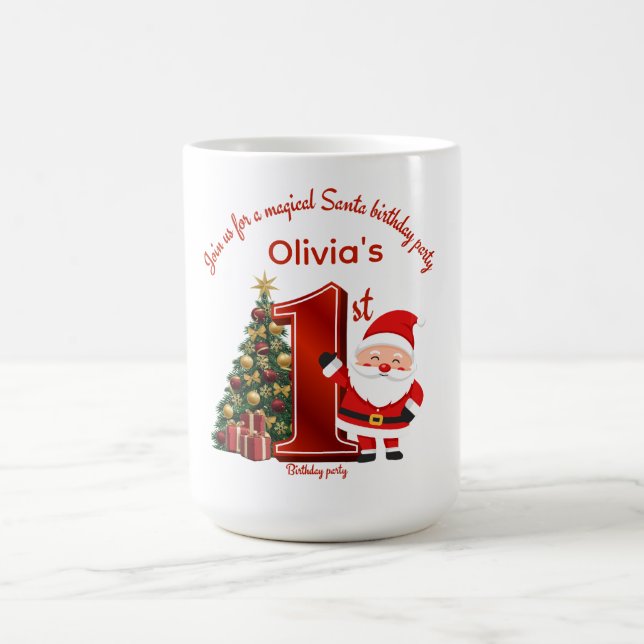 Taza De Café Magical Santa Birthday Design for Kids (Centro)