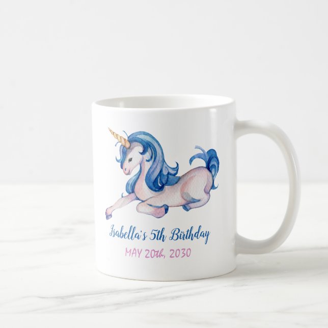 Taza De Café Magical unicornio Rainbow 5ª fiesta de cumpleaños (Derecha)