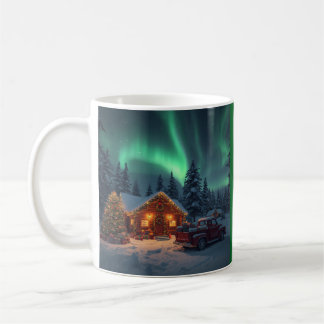Taza De Café Magical Winter Cabin Christmas