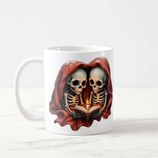 Taza De Café Magical winter moments, two skeletons (Izquierda)