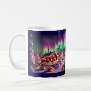Taza De Café Magical Winter Wonderland: El pueblo de Santa