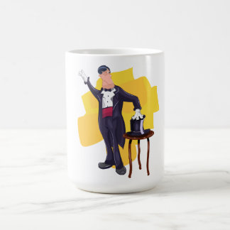 Taza De Café Magicista personalizado interpretando truco de mag
