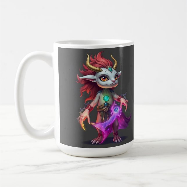 Taza De Café Magischer Hüter der Elemente – Fantasy-Kreatur  (Izquierda)
