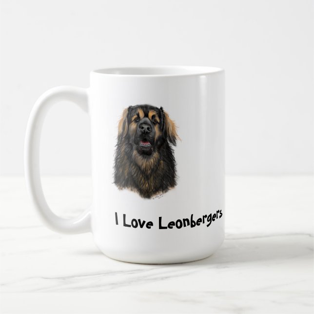 Taza De Café Magnesio del café de Leonberger (Izquierda)