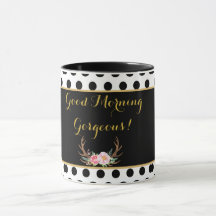 Taza de café magnífica de la buena mañana