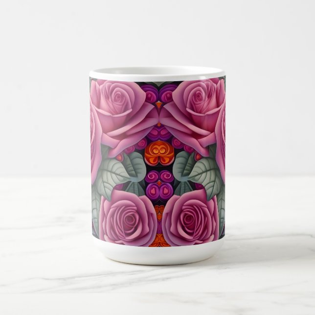 Taza De Café Magnífica impresión rosa rosada del pastel victori (Centro)
