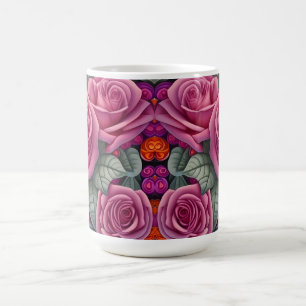 Taza De Café Magnífica impresión rosa rosada del pastel victori