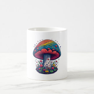 Taza De Café Magnífica Locura de hongos Kawaii Reino