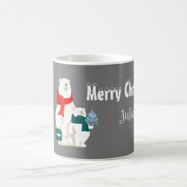 Taza De Café Magnífica Nieve fantástica navidad oso polar (Centro)