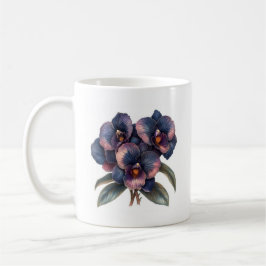 Taza De Café Magnífica orquídea azul y magenta