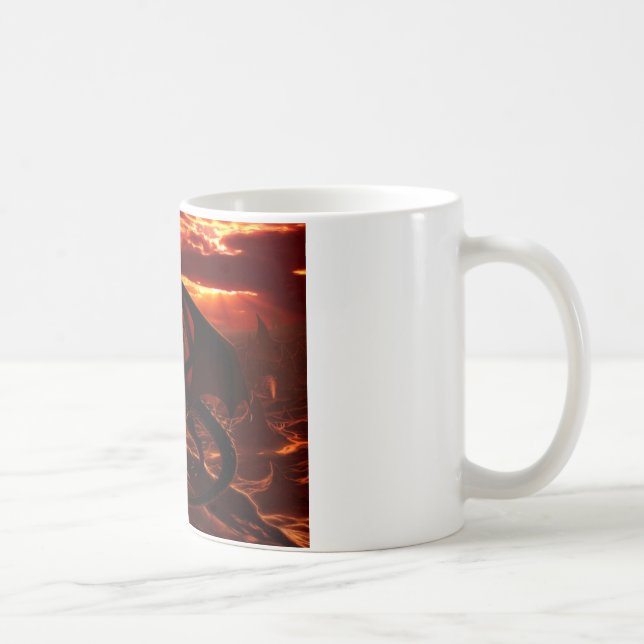 Taza De Café Magnífico Dragón Rojo (Derecha)