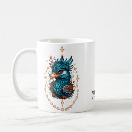 Taza De Café Magnífico pájaro azul.