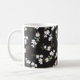 Taza De Café Magnolia brillante patrón sin soldadura