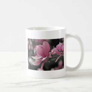 Taza De Café Magnolia de Saucer Rosa Japonesa