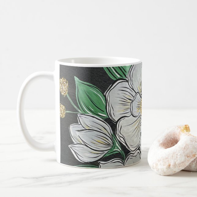 Taza De Café Magnolias Coffee Mug (Con donut)