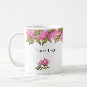 Taza De Café Magnolias rosadas reales