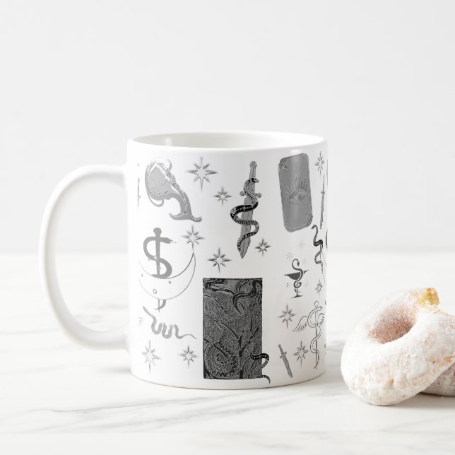 Taza De Café Mago de la serpiente Mikitiez bruja (Con donut)