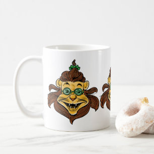 Taza De Café Mago de Oz Vintage, León con gafas verdes