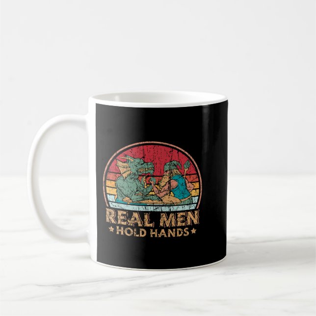 Taza De Café Mago Y Dragon Fantasy Arm Wresting (Izquierda)