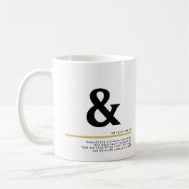 Taza De Café Magpersand Minimal Black Typography