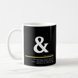Taza De Café Magpersand Minimal White Typography