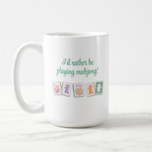 Taza De Café Mahjong Tile Mug, mosaicos de color brillante
