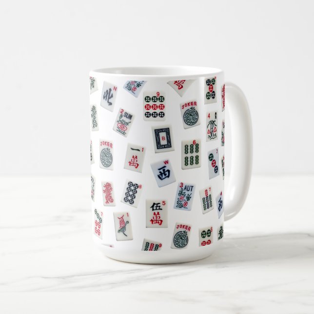 Taza De Café MahJongg tiles design  (Anverso derecho)