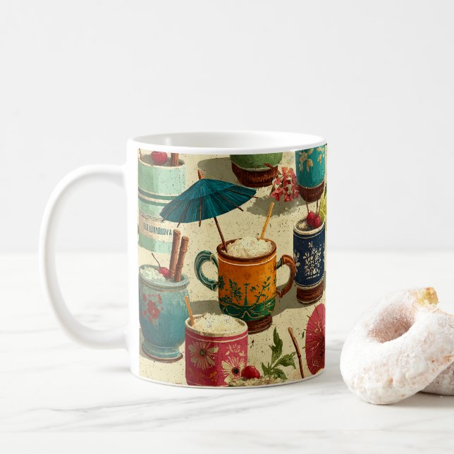 Taza De Café Mai Tais de puesta de sol (Con donut)
